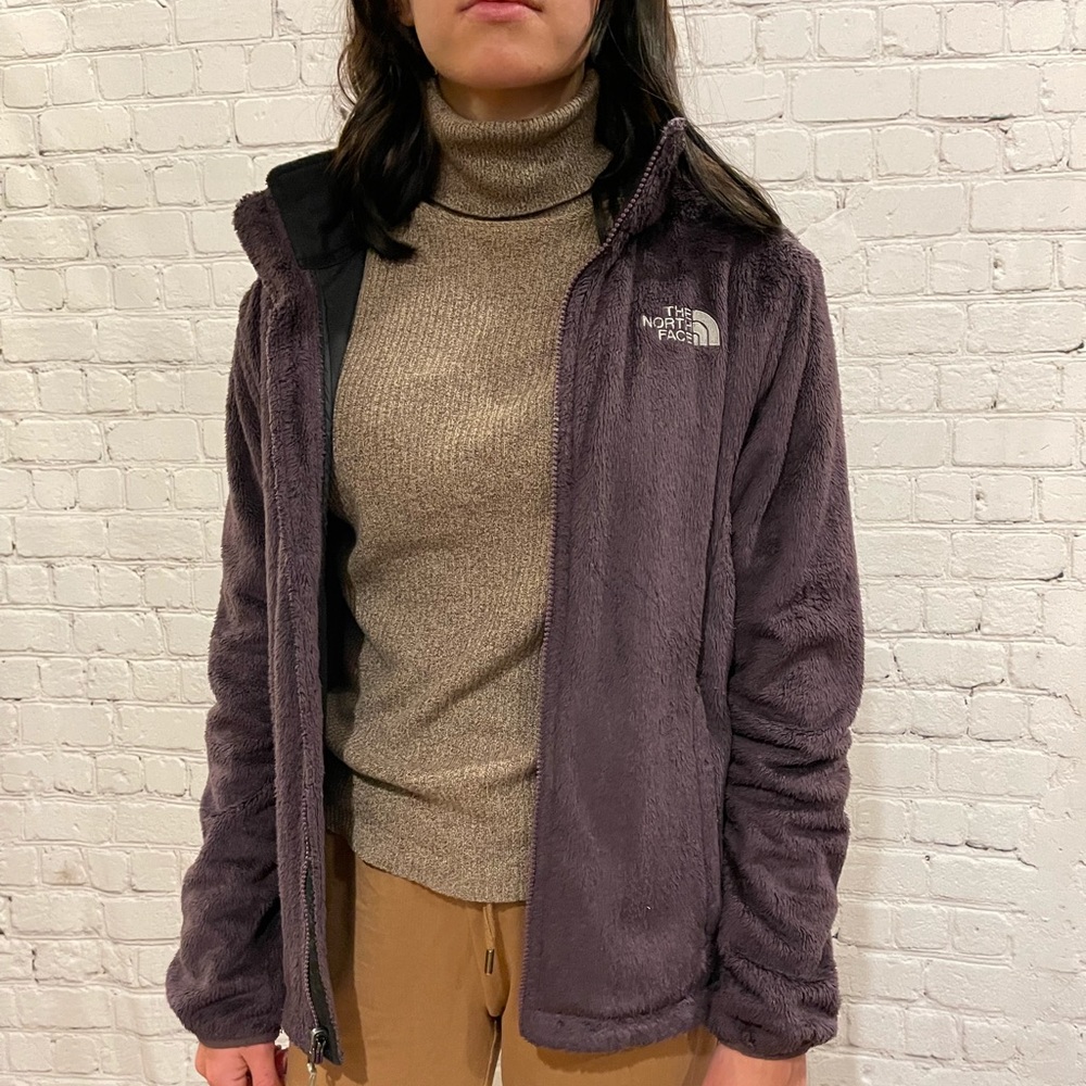 Purple Fuzzy/Soft North Face Jacket